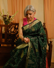 Green Soft Silk Saree - SRGSSS265