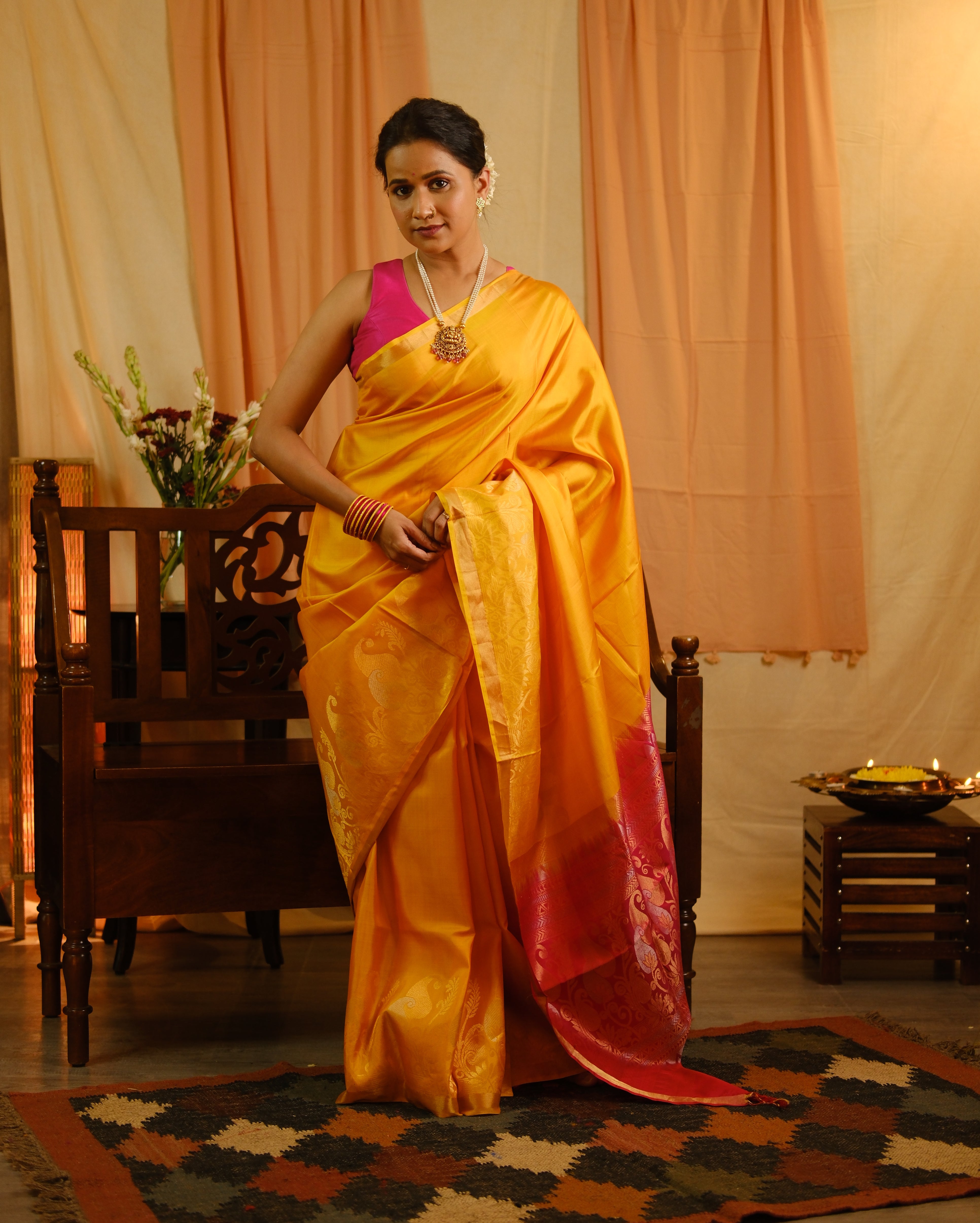 Yellow Soft Silk Saree - SRYSSS161