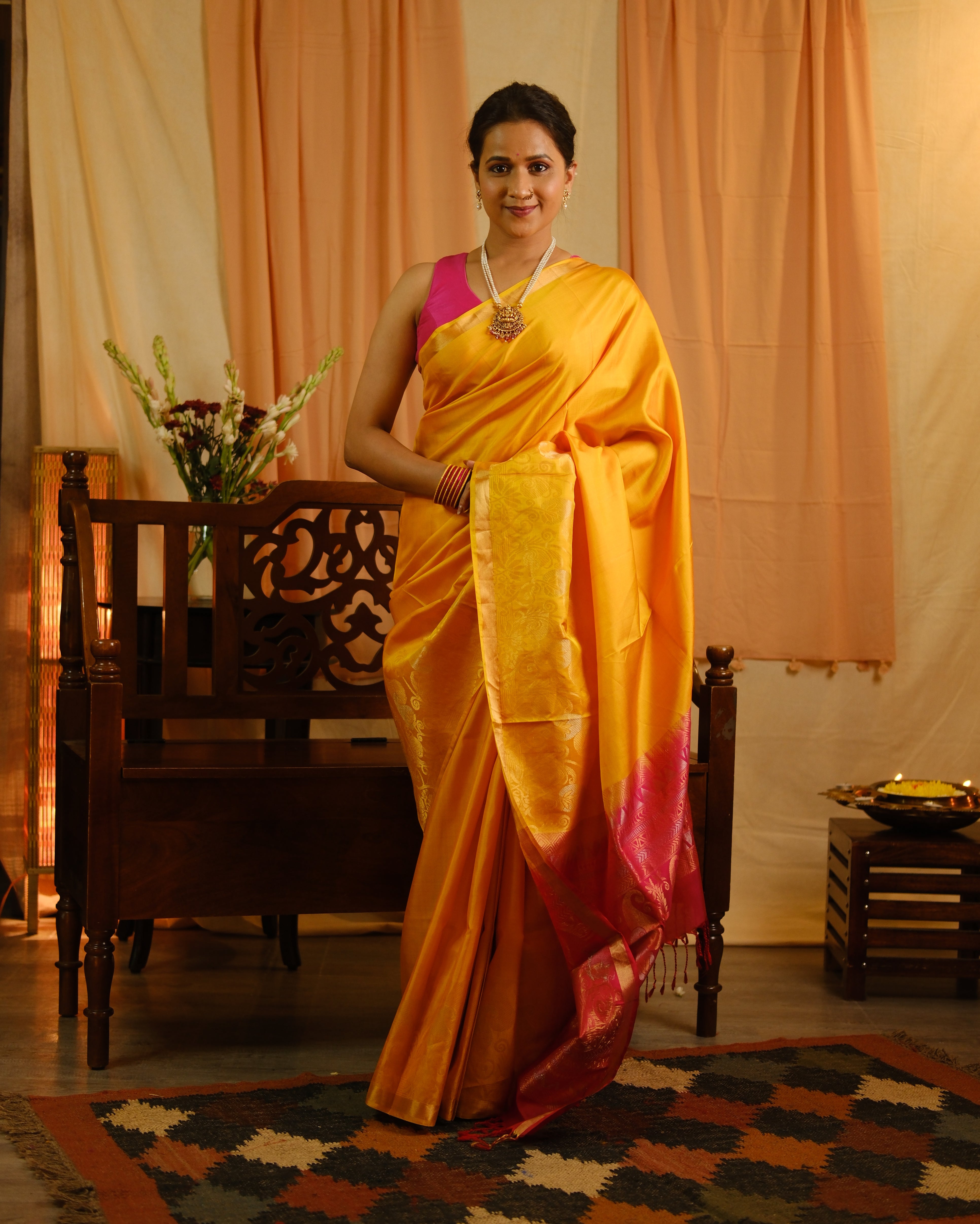 Yellow Soft Silk Saree - SRYSSS161