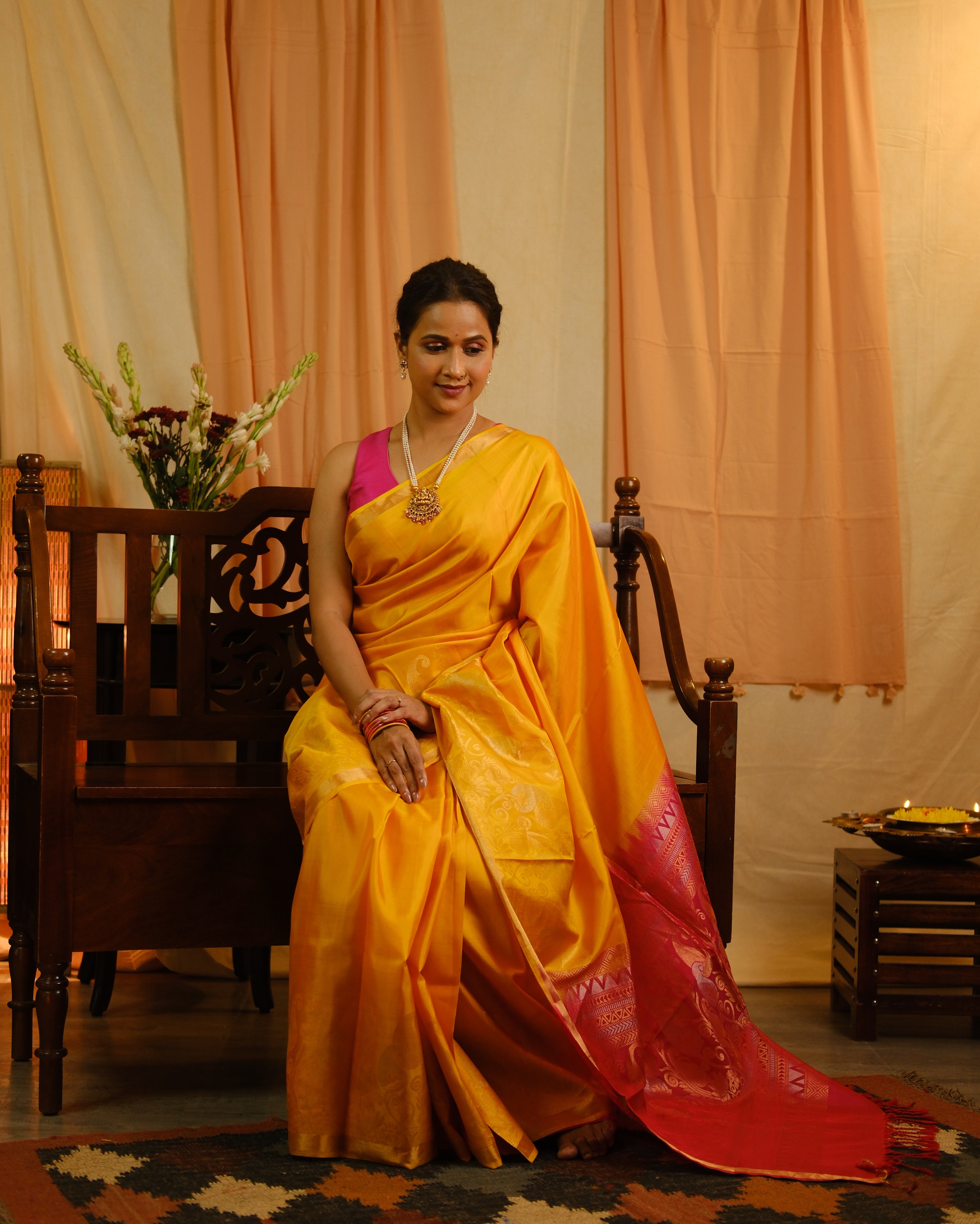 Yellow Soft Silk Saree - SRYSSS161