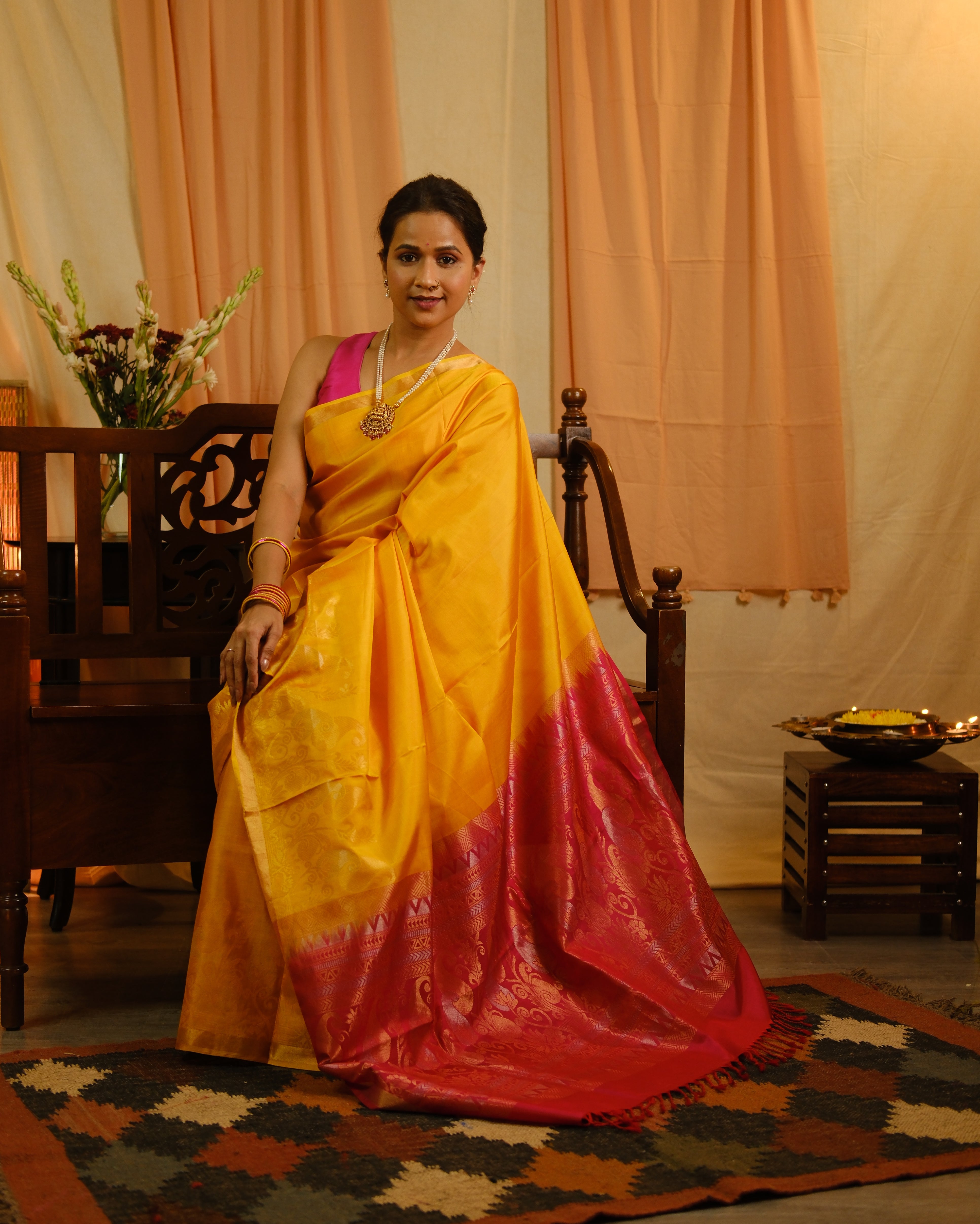 Yellow Soft Silk Saree - SRYSSS161