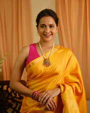 Yellow Soft Silk Saree - SRYSSS161