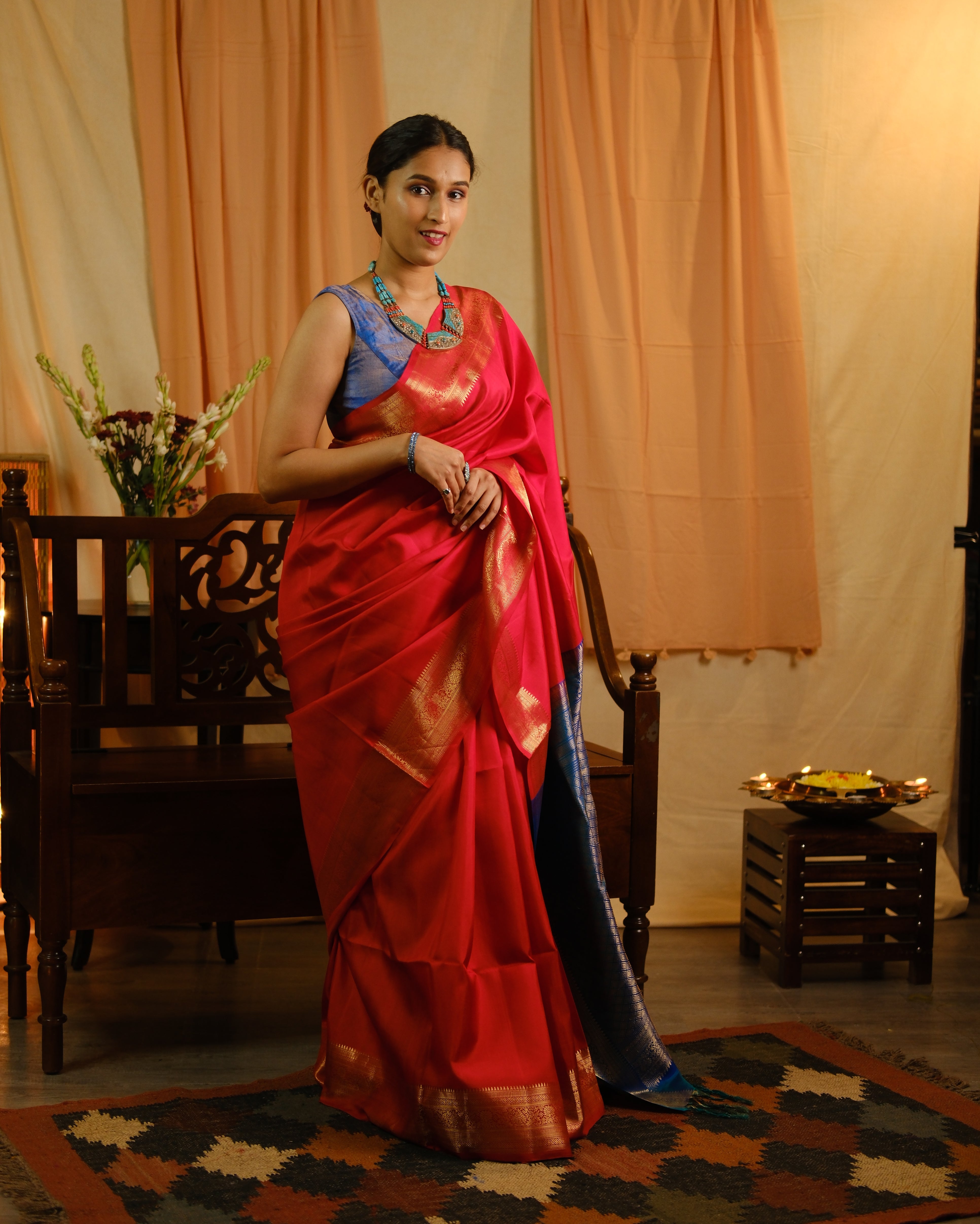 Red Soft Silk Saree - SRRSSS211