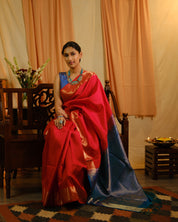 Red Soft Silk Saree - SRRSSS211