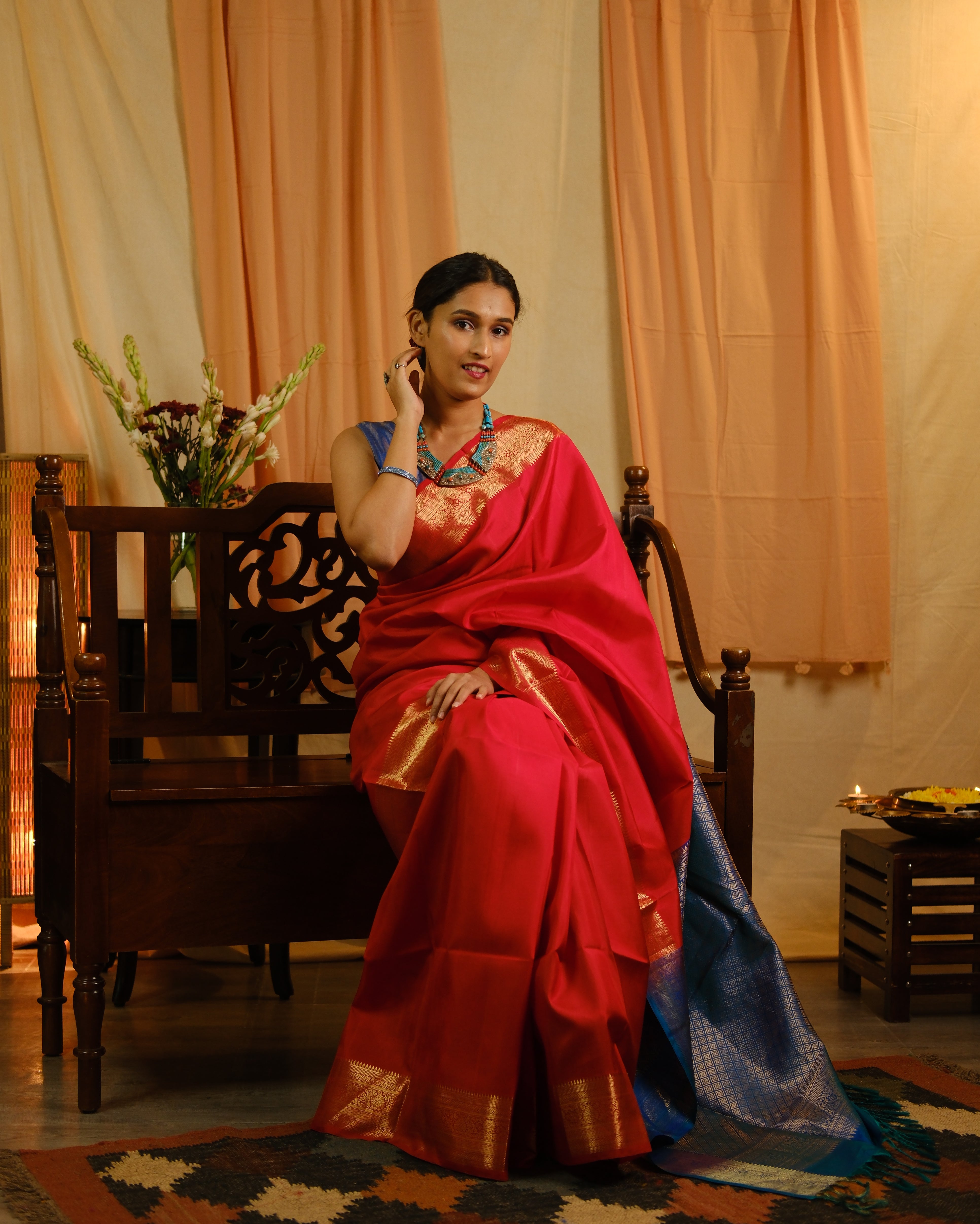 Red Soft Silk Saree - SRRSSS211
