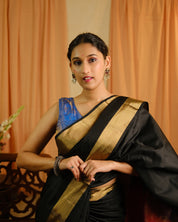 Black  Soft Silk Saree - SRBSSR227