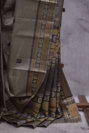 Grey Kanjeevaram Silk Saree - SRGKSS594