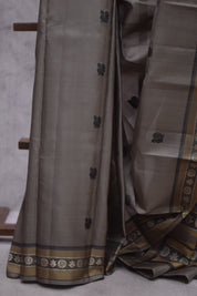 Grey Kanjeevaram Silk Saree - SRGKSS594