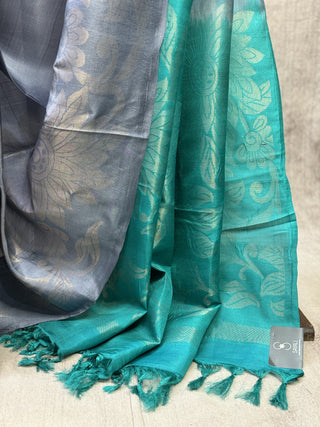 Grey Soft Silk Saree (RD30)