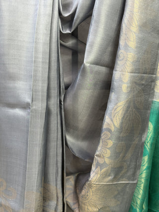 Grey Soft Silk Saree (RD30)