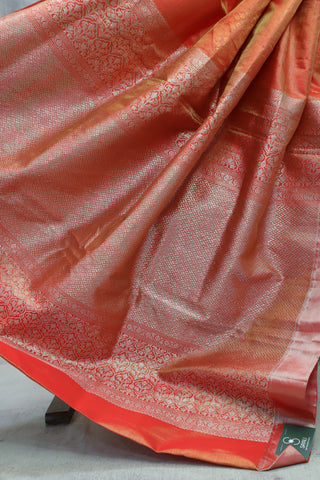 Orange Tissue Silk Saree - SROTSS8