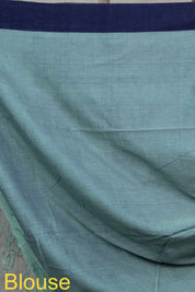 Sage Green Bengal Cotton Jamdani Saree-SRSGBCJS165