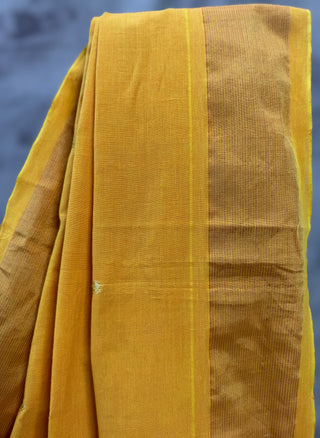 Yellow Cotton Paithani Saree-SRYCPS185