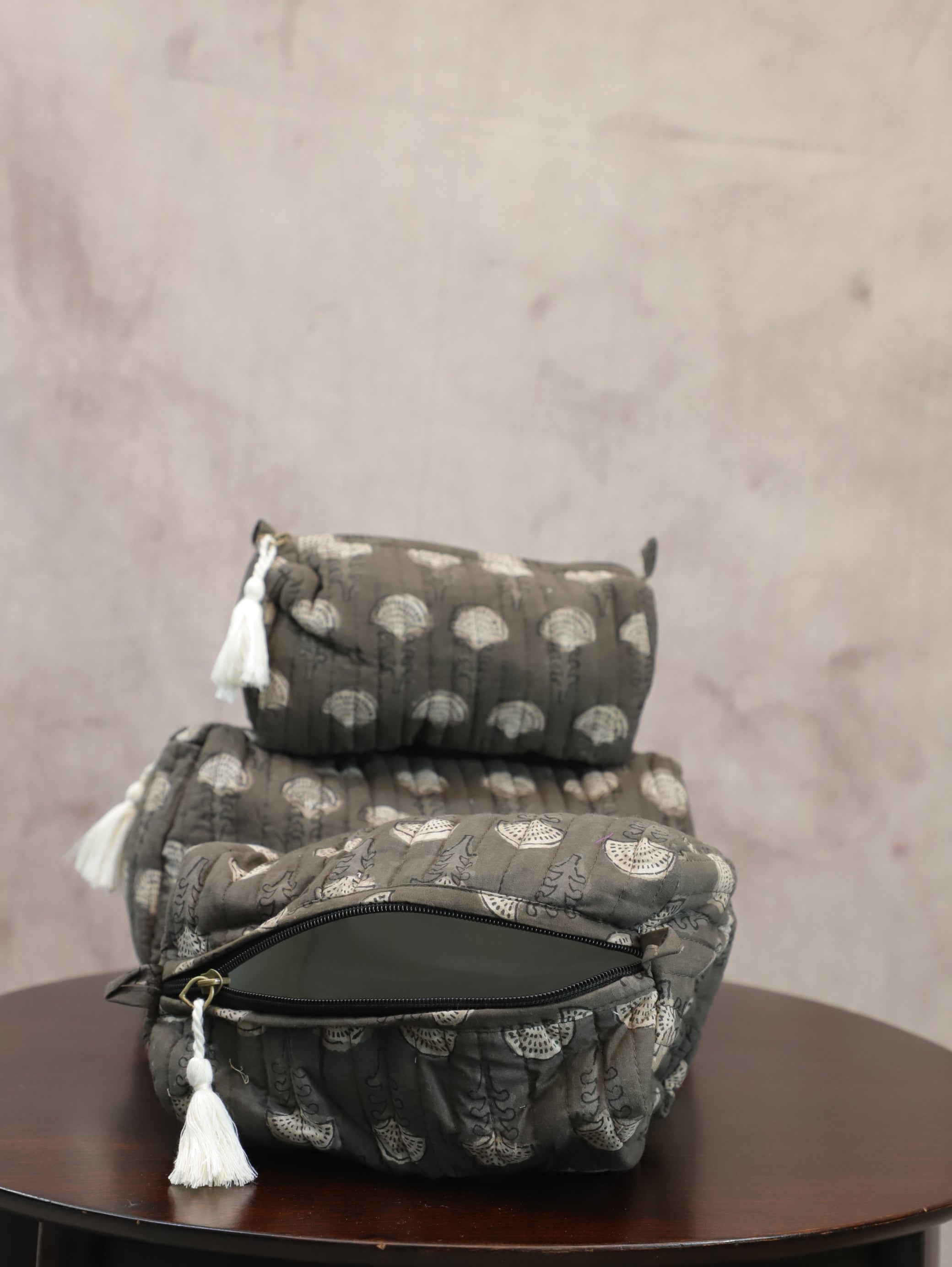 Dark Kashish HBP Cotton Pouch (Set Of 3)-SRDKCP33