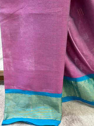 Lavender Cotton Paithani Saree-SRLCPS175