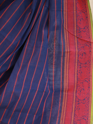 Blue Kanchi Cotton Saree - SRBKCS89