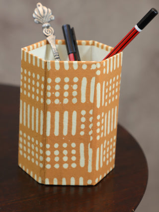 Mustard Yellow HBP Cotton Pen Stand-SRMYCPS64