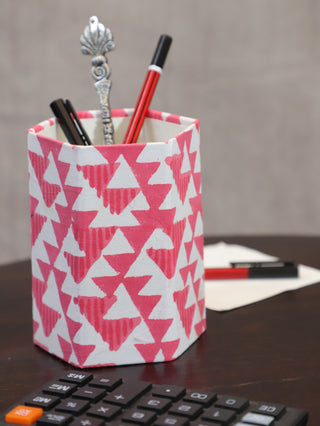 Pink HBP Cotton Pen Stand-SRPCPS82