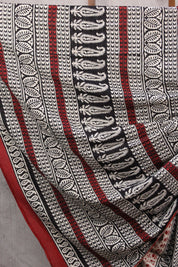 Cream HBP Cotton Saree - SRCCS2238