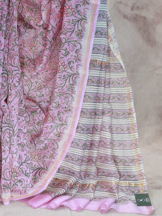 Pink HBP Cotton Silk Chanderi Saree-SRPCSCS283