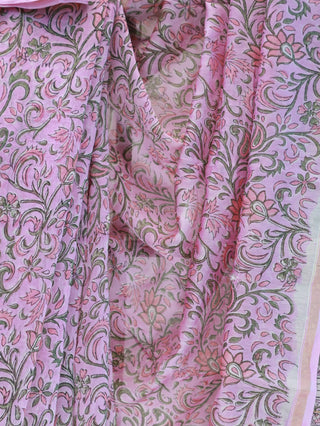 Pink HBP Cotton Silk Chanderi Saree-SRPCSCS283