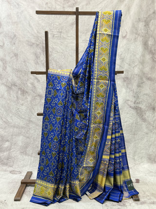 Blue Rajkot Patola Silk Saree-SRBRPSS63