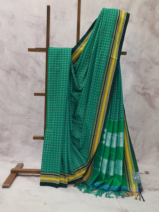 Green Cotton Ilkal Saree-SRGCIS127