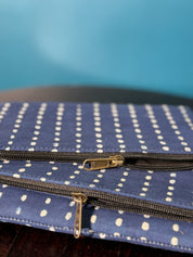 Blue HBP Cotton Pouch (Set Of 3)-SRBCP44