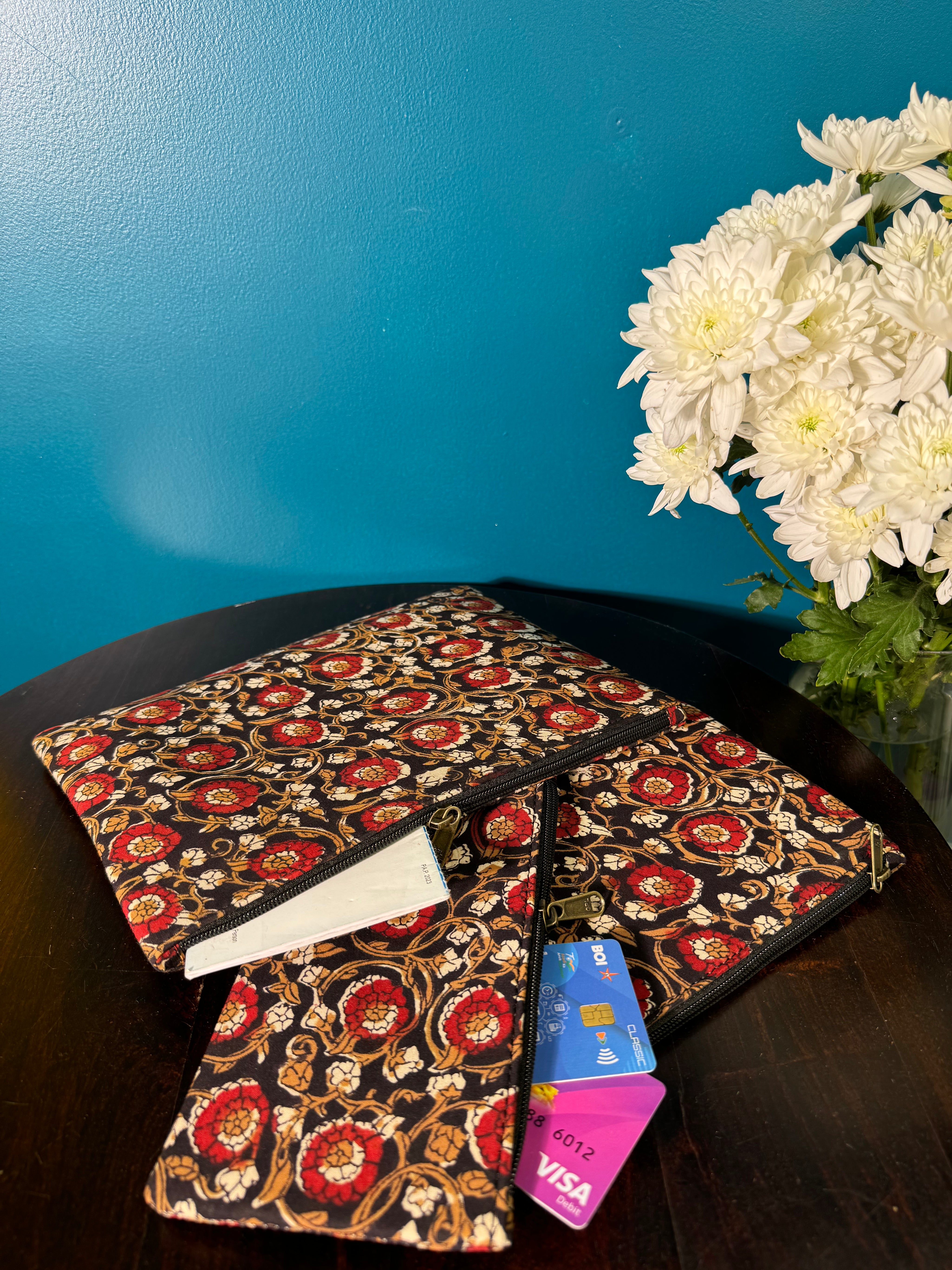 Black HBP Cotton Pouch (Set Of 3)-SRBCP46