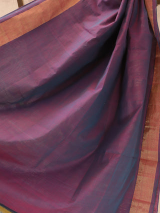 Two Tone Purple Cotton Paithani Saree-SRTTPCPS138