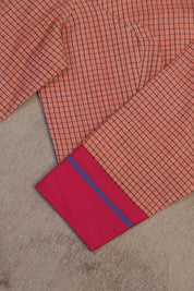 Peach Cotton Patteda Anchu Blouse