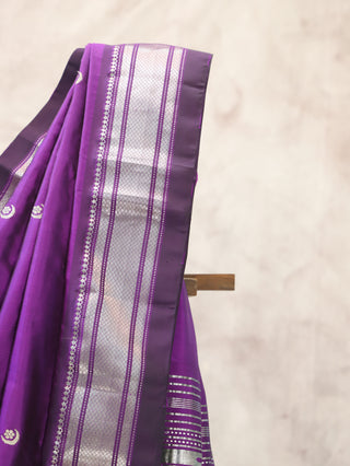 Purple Silk Paithani Saree-SRPSPS76