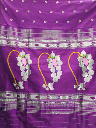 Purple Silk Paithani Saree-SRPSPS76