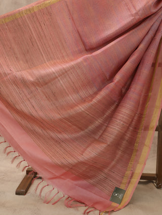Pink Tussar Silk Saree - SRPTSS359