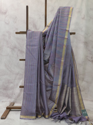 Light Purple Tussar Silk Saree - SRLPTSS393