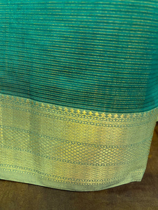 Green Maheshwari Tissue Silk Saree - SRGMTSS82