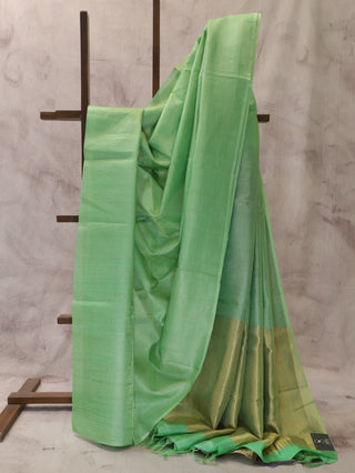 Pista Green Tussar Silk Saree - SRPGYTSS409