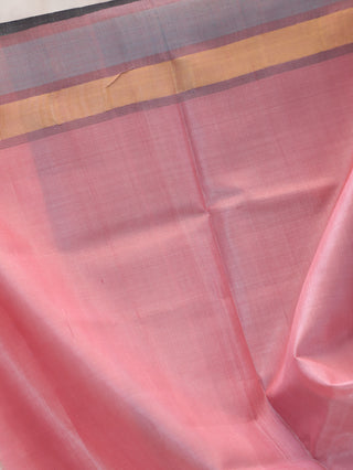 Onion Pink Tussar Silk Saree - SROPTSS398