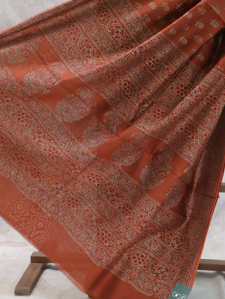Brown HBP Cotton Silk Chanderi Saree-SRBCSCS381