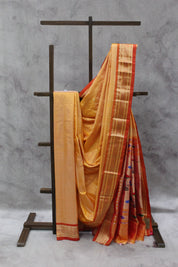 Pastel Orange Silk Paithani Saree - SRPOSPS558