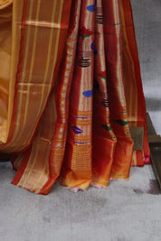 Pastel Orange Silk Paithani Saree - SRPOSPS558