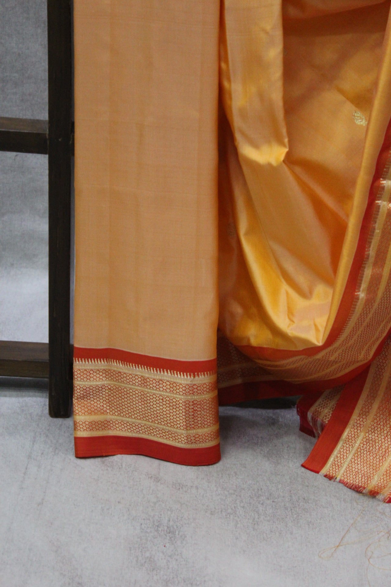 Pastel Orange Silk Paithani Saree - SRPOSPS558