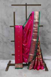 Rani Pink Silk Paithani Saree - SRRPSPS538
