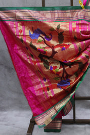 Rani Pink Silk Paithani Saree - SRRPSPS538