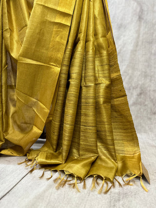 Gold Tussar Silk Saree-SRGTSS566