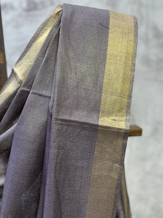 Purple Tussar Silk Saree-SRPTSS558