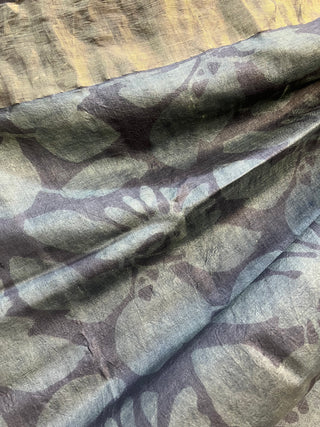 Grey HBP Tussar Silk Saree-SRGTSS438