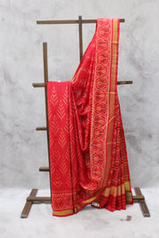 Red Rajkot Patola Silk Saree-SRRRPSS333