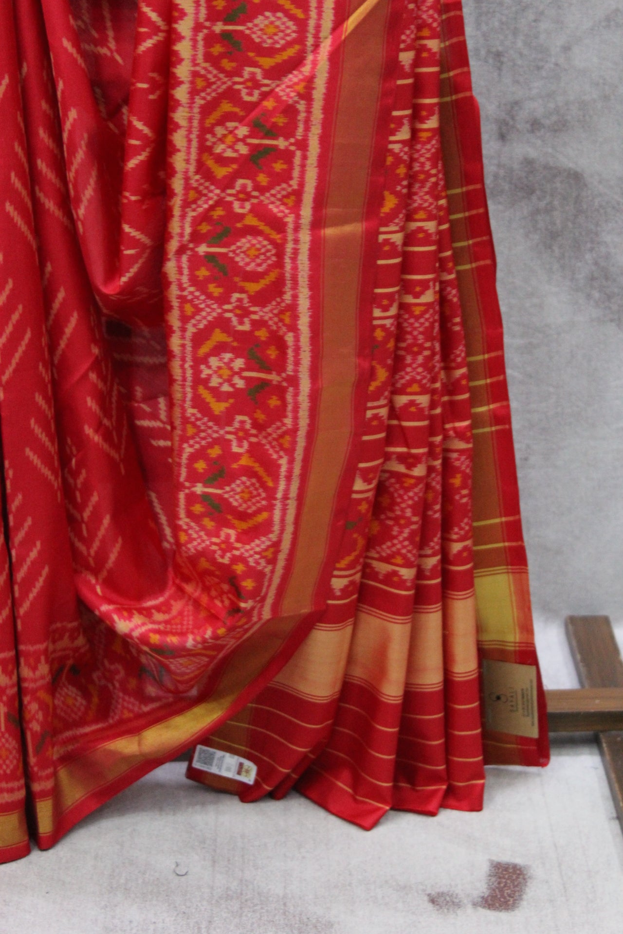 Red Rajkot Patola Silk Saree-SRRRPSS333
