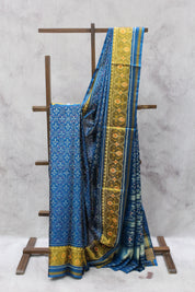 Peacock Blue Rajkot Patola Silk Saree-SRPBRPSS322